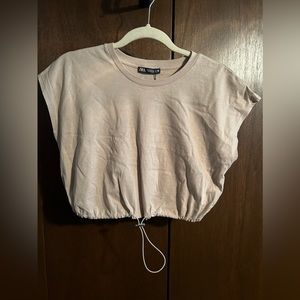 ZARA cropped cinch top